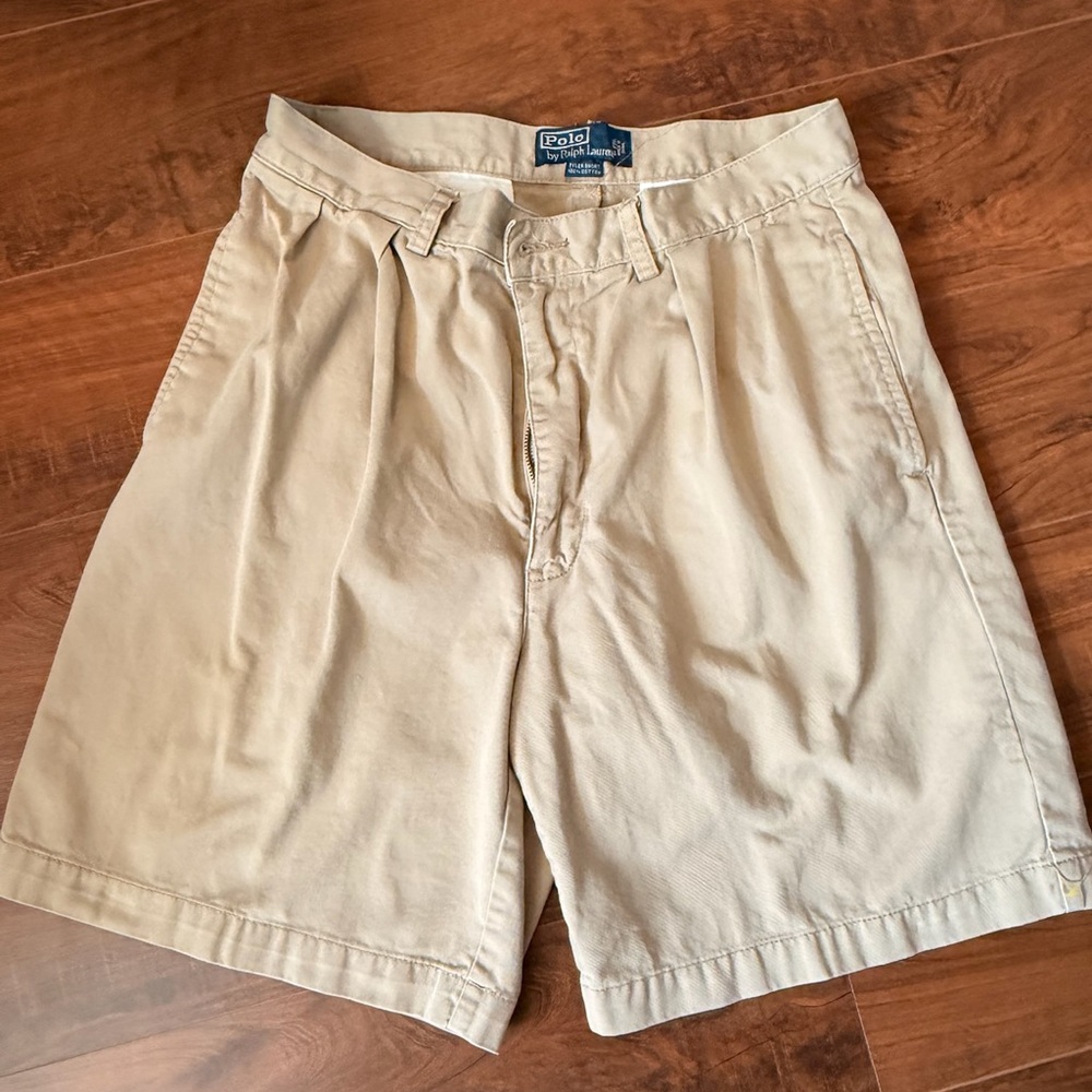 Polo by Ralph Lauren Tan Flat Front Shorts